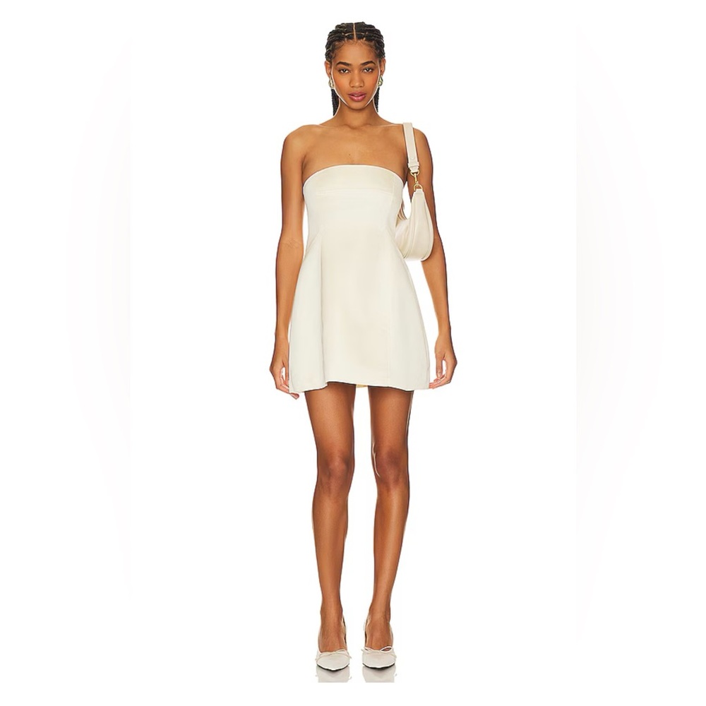 WeWoreWhat Strapless Peplum Mini Dress